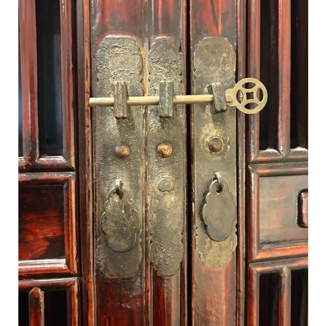 Beautiful Vintage Chinese Tall Noodle Cabinet For Sale - Image 4 of 7