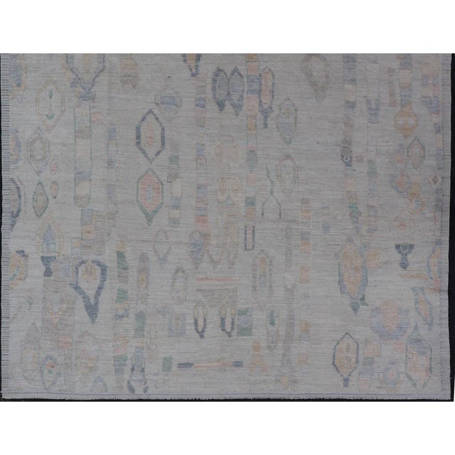 Modern Tribal Rug by Keivan Woven Arts, Handwoven Wool 9'0 X 11'11 For Sale - Image 9 of 12
