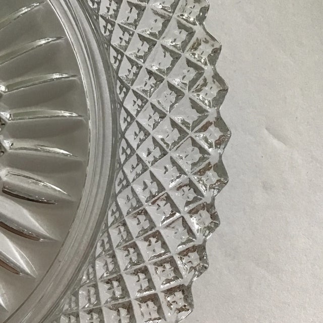 Glass Crystal Plates 1978 Fostoria Stratton Pattern Crystal Plates