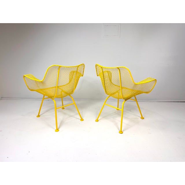 Russell Woodard 1950s Pair of Yellow "Sculptura" Collection Chairs by Russell Woodard, Attributed For Sale - Image 4 of 7