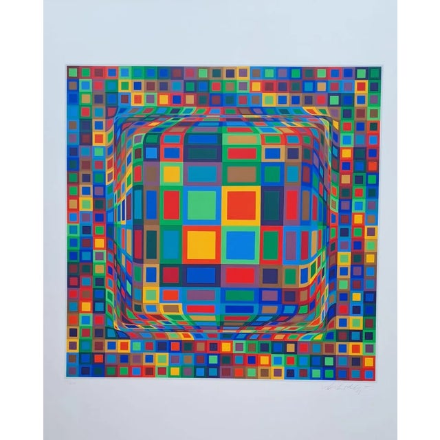 Victor Vasarely, Koska MC, 1970, Original Screenprint For Sale