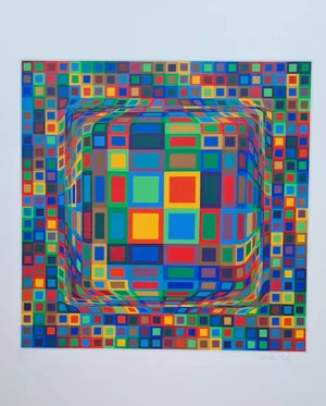Victor Vasarely, Koska MC, 1970, Original Screenprint