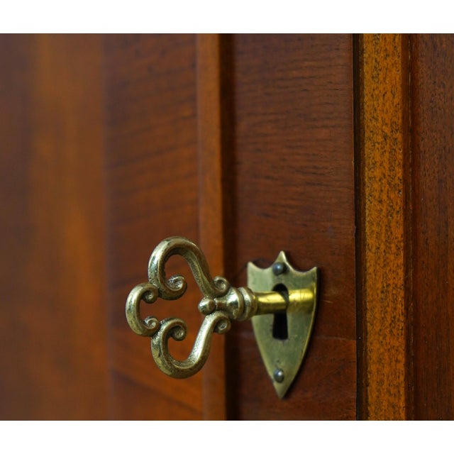 Brown Baker French Empire Cherry Flip Top Bar Cabinet For Sale - Image 8 of 18
