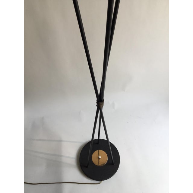 Vintage French Metal and Glass Floor Lamp, 1960 For Sale - Image 6 of 11