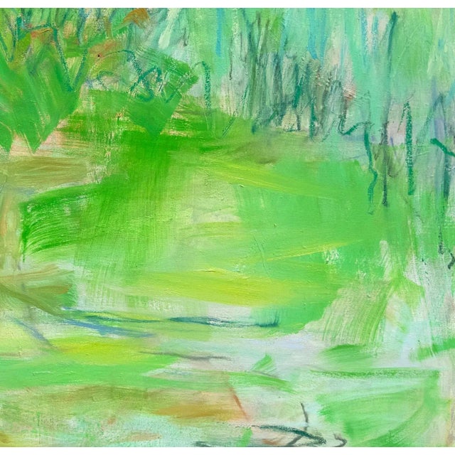 Trixie Pitts Large "Fresh Air" by Trixie Pitts Abstract Expressionist Landscape Oil Painting For Sale - Image 4 of 12