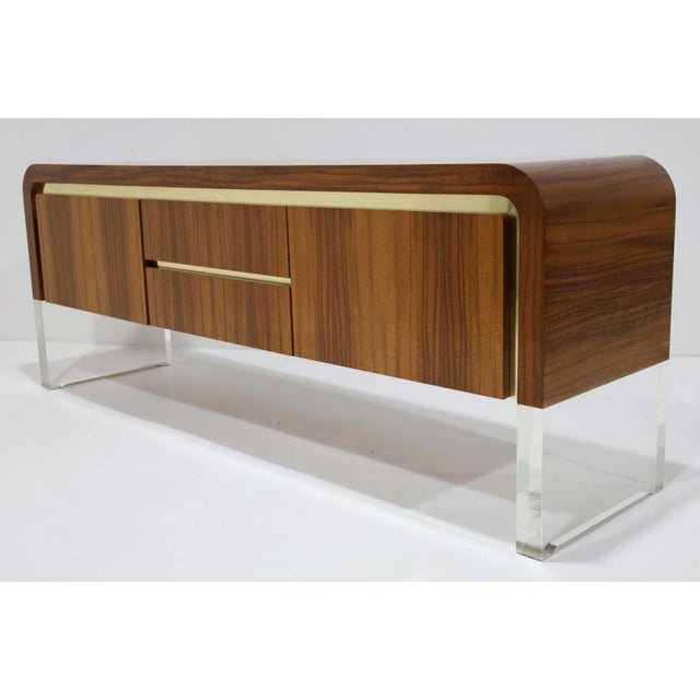 Vladimir Kagan Ribbon Sideboard/Credenza in Tawi Wood For Sale In Dallas - Image 6 of 10