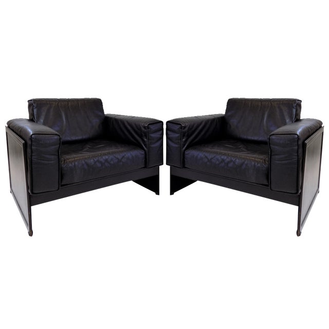 Korium KM 3/1 Armchair in Leather by Matteo Grassi for Tito Agnoli For Sale