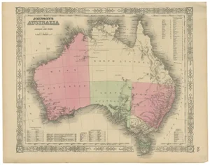 Johnson's Australia Map, 1864