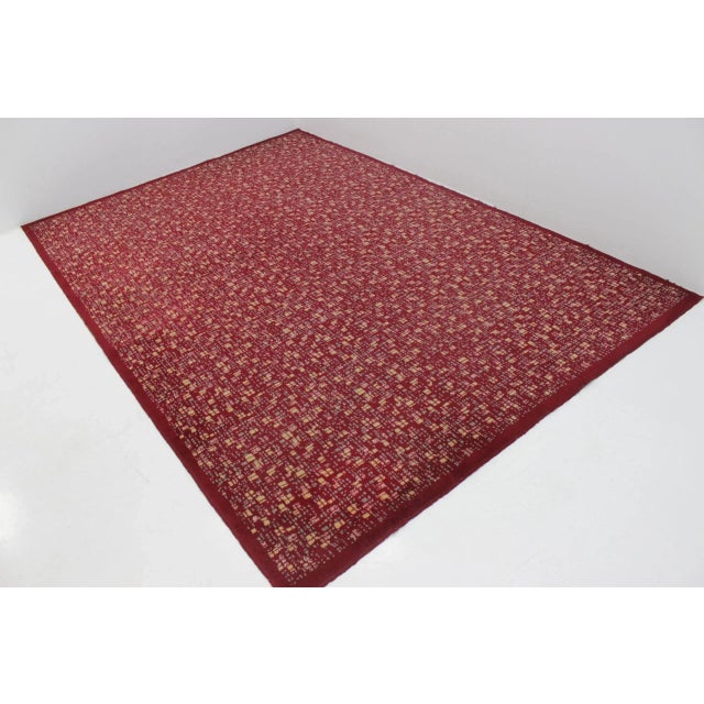 This 1960s rug was made in former czechoslovakia and is in original condition.