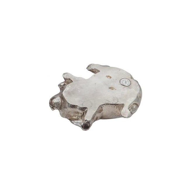 Whimsical late 20th-century Continental animal figurine featuring a charming pig with finely detailed modeling and...