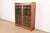 Mission Stickley Brothers Style Antique Mission Oak Arts & Crafts Glass Front Double Bookcase Cabinet, Circa 1900 For Sale - Image 3 of 11