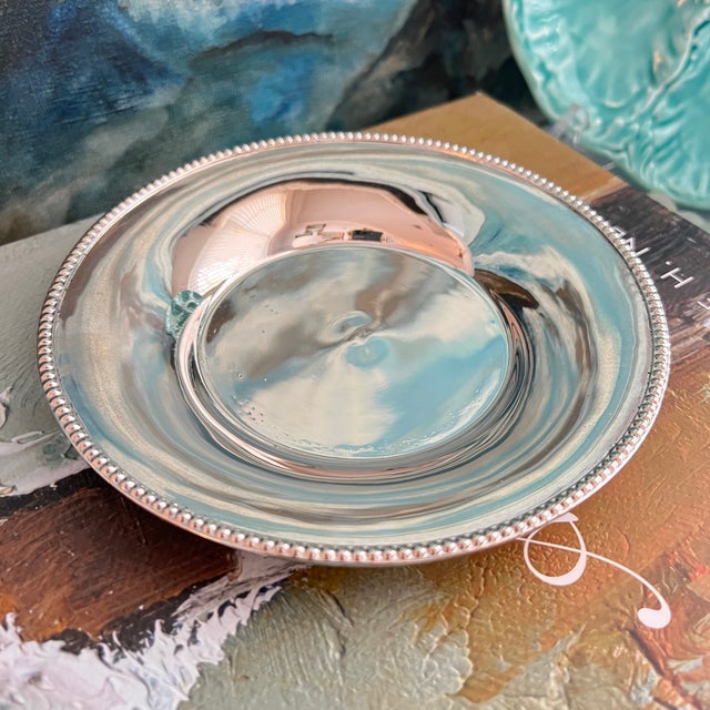 Silver Antique Victorian Silverplate Butter Dish With Cow Finial and Milkglass Bowl For Sale - Image 8 of 10