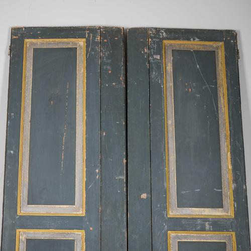 Vintage Painted Double Door For Sale - Image 4 of 9