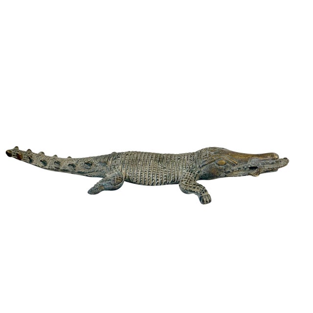 Vintage Bronze / Ashanti Akan of a Crocodile I Coast For Sale In New York - Image 6 of 7