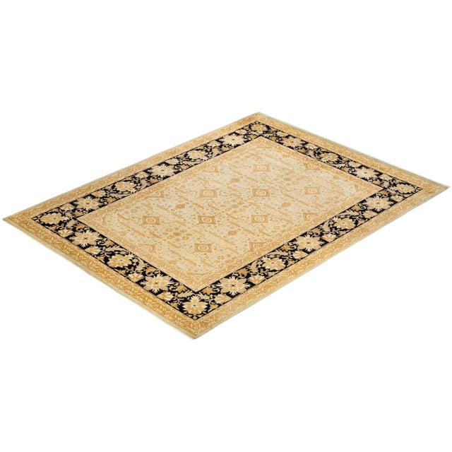 Baby Blue Eclectic, One-of-a-Kind Hand-Knotted Area Rug - Light Blue, 9' 1" x 12' 1" For Sale - Image 8 of 8