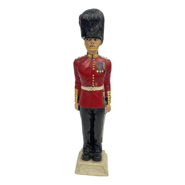 English Royal Guards Ceramic Bottle, 1970s For Sale