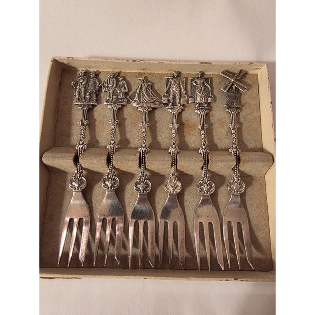 1940s Dutch Silverplated Six Piece Serving Set For Sale - Image 12 of 12
