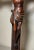 Brown Antique 1700's Hand Carved Wood Religious Jesus Christ Crucifix Cross Sculpture For Sale - Image 8 of 15