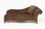Leopard Print Upholstered Chaise Longue, together with single pillow. 32.5" H x 72" W x 31.5" D; seat: 16" H. Provenance:...