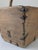Wood Antique Wabi-Sabi Wooden Log Basket with Wrought Iron Fittings For Sale - Image 7 of 18