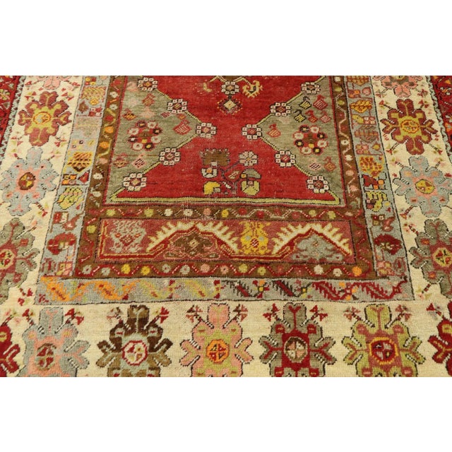 Vintage Turkish Oushak Rug, 03'05 X 05'00 For Sale - Image 4 of 10