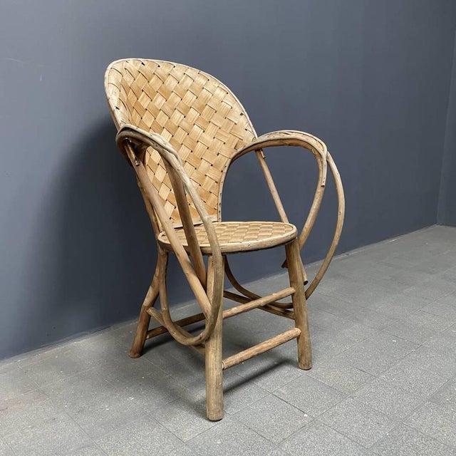 Braided Folk Art Wooden Chair For Sale - Image 5 of 18