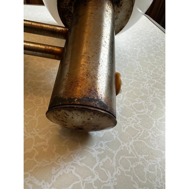 Modernist Wall Sconce in Opaline Glass and Chromed Metal, 1970s For Sale - Image 16 of 18