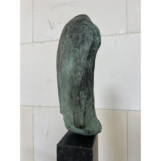 Metal Monumental Bronze Head Sculpture from Filippa de Boer, 1980s For Sale - Image 7 of 16