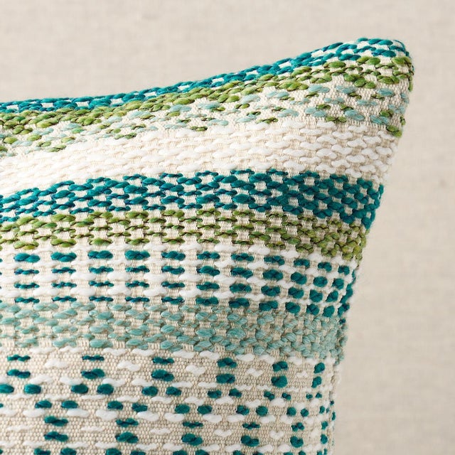 This pillow features Fremont Indoor/outdoor with a knife edge finish. Don’t be fooled by this rich, geometric woven...