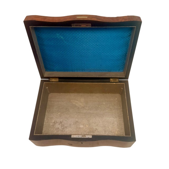 Wood Late 19th Century French Napoleon III Inlaid Walnut Box For Sale - Image 7 of 9