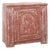 Parisian Rustic Cabinet in Burgundy Painted Pine, 1820s For Sale