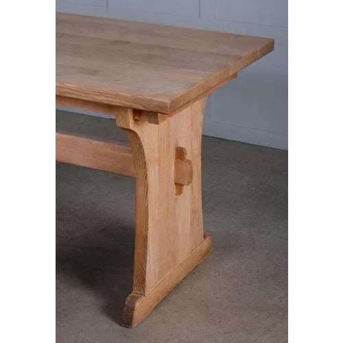 Lovö Pine Table attributed to Nordiska Kompaniet, Sweden, 1940s For Sale - Image 3 of 10