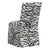 Spritely Home Slipcover Dining Chair in Cream Black Linen Zebra For Sale - Image 4 of 8