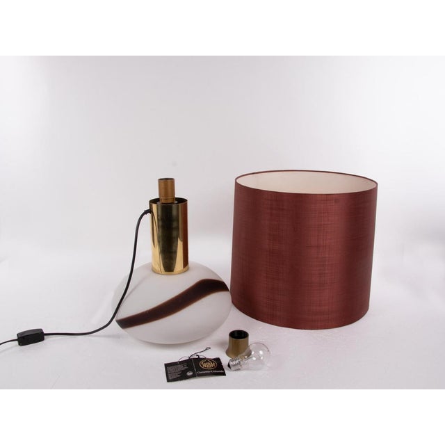 Gold Table Lamp in Murano Glass & Brass from Temde, Switzerland, 1960s For Sale - Image 8 of 12