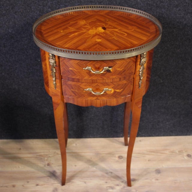 20th Century French Oval Bedside Tables, 1950s, Set of 2 For Sale - Image 10 of 13