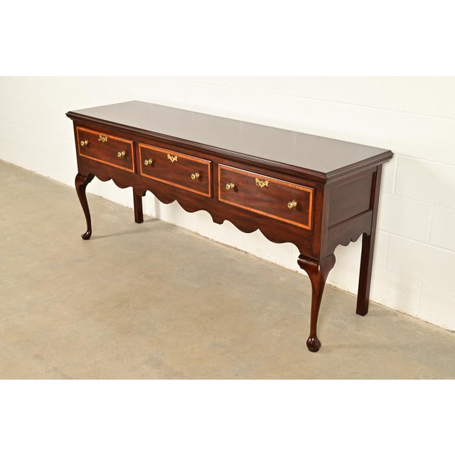 Henkel Harris Queen Anne Solid Mahogany Sideboard Credenza For Sale - Image 15 of 15