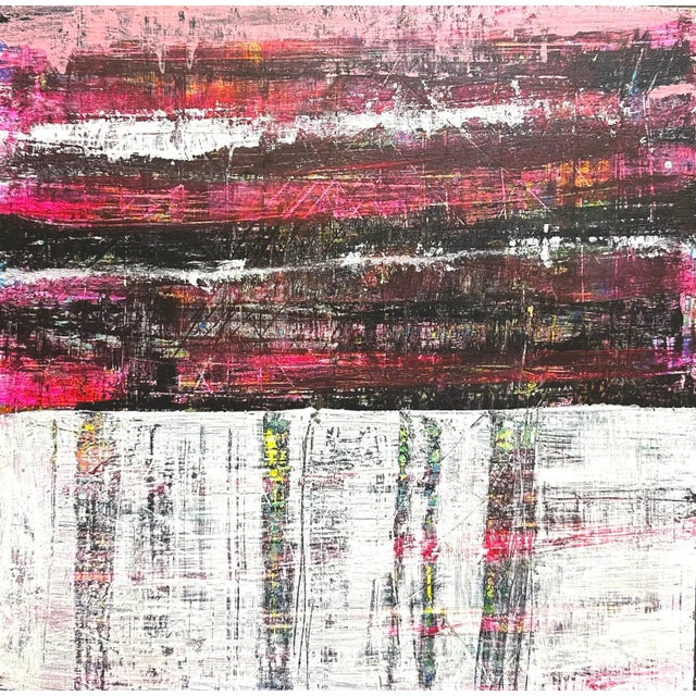 A sweet, involving, bright, contemporary abstract expressionist painting by mid career artist, Ben Junta. Ben has...