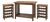 Vintage Thai Teak Wine Console & Side Tables in Antique Bronze—Set of 3 For Sale