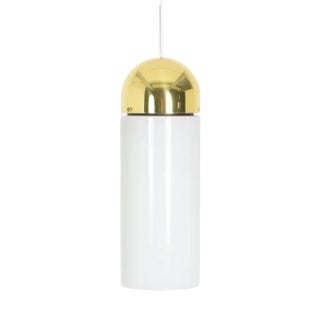Pendant Lamp in White Glass by Glashütte Limburg For Sale