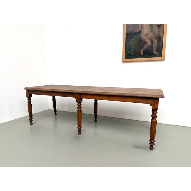 Oak Table with Turned Legs, 1900 For Sale - Image 3 of 18