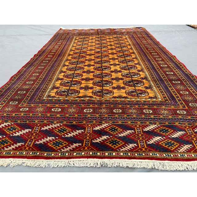 Textile Vintage Turkmen Beshir Tribal Rug For Sale - Image 7 of 8