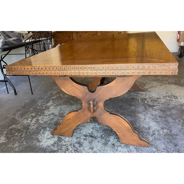 Romweber Vintage Romweber Master-Made Oak Dining Suite – Extension Table, 6 Chairs & Matching Sideboard, 1950s–60s For Sale - Image 4 of 12