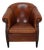 Vintage Dutch Cognac Colored Leather Club Chair For Sale
