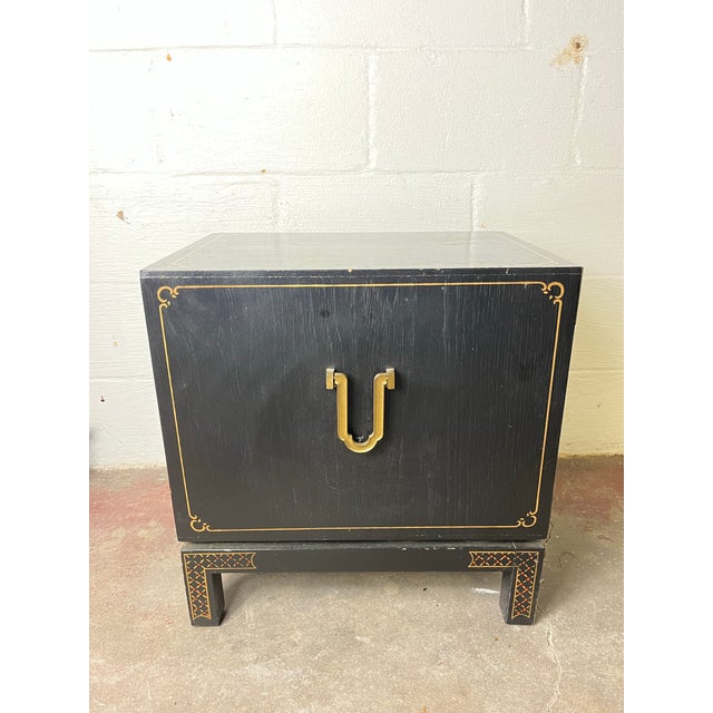 Vintage Habersham Chinoiserie Cabinet Side Table Brass For Sale In New York - Image 6 of 9