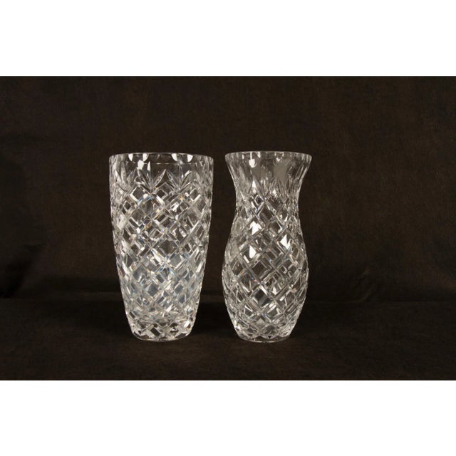 Bohemian Lead Crystal Vases, 1940s, Set of 10 For Sale - Image 4 of 13