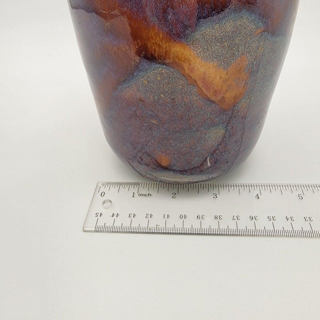 Vintage Jean Mann Signed Art Pottery Vase For Sale - Image 4 of 10