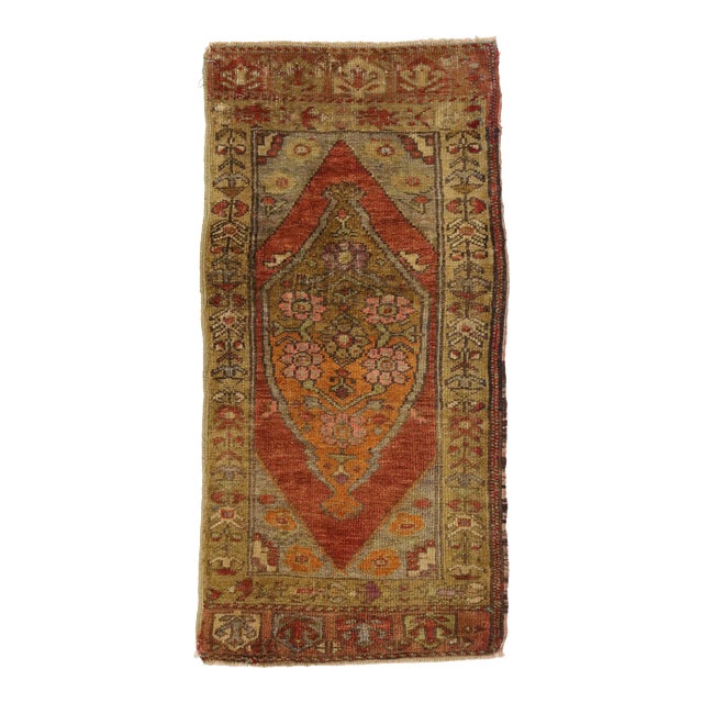 Vintage Turkish Yastik Rug - 01'08 X 03'04 For Sale