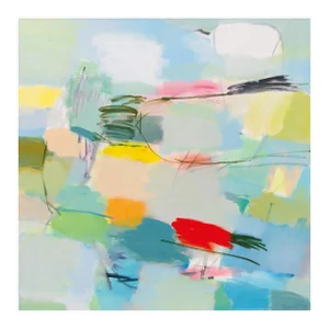 Contemporary Abstract Acrylic on Canvas Painting “Milder Frühling” by Andreas Durrer
