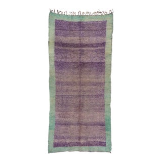 Purple Green Vintage Moroccan Large Rug rug no.10787 For Sale