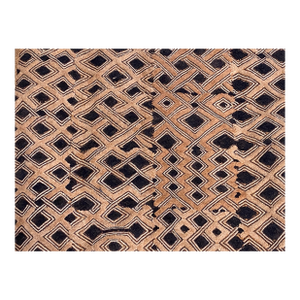 Lg Kuba Kasai Velvet Boutallah Raffia Textile , Zaire Africa 26.5" by 24"